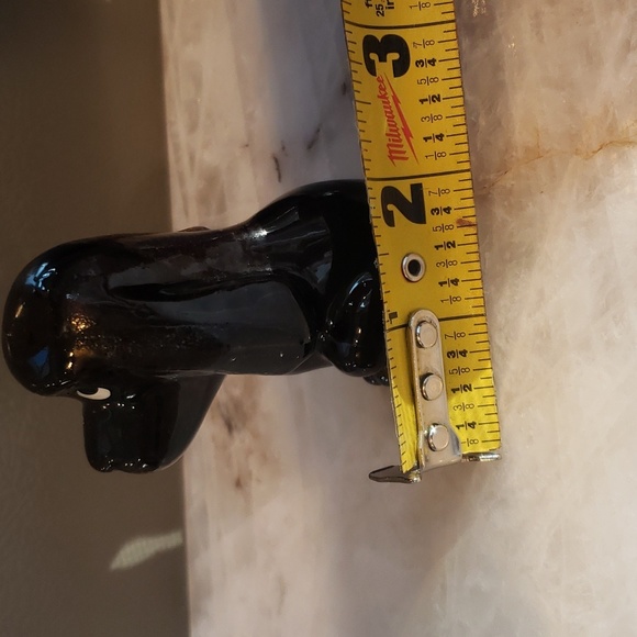 Vintage Hand painted  REDWARE Ceramic Clay Glazed Black Hound Dog Made in Japan - Picture 8 of 8